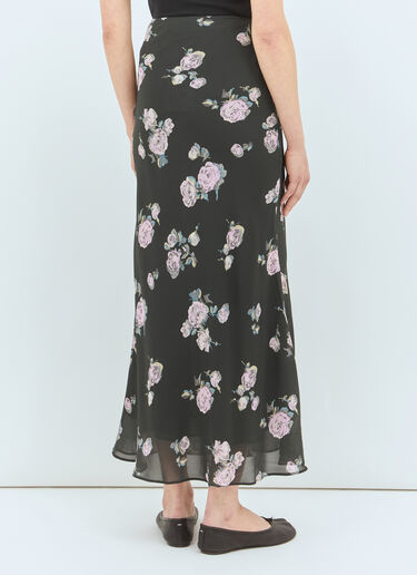 Floral Printed Maxi Skirt Ganni Floral Printed Maxi Skirt Black gan0258027