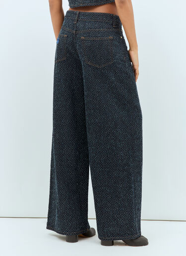 Ganni Fluffy Wide Jeans Blue gan0258028