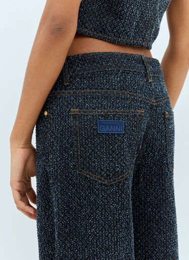 Ganni Fluffy Wide Jeans Blue gan0258028