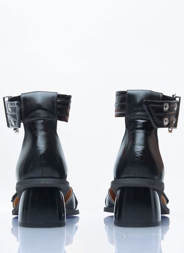 Feminine Buckle Open Cut Pumps Ganni Feminine Buckle Open Cut Pumps Black gan0258053