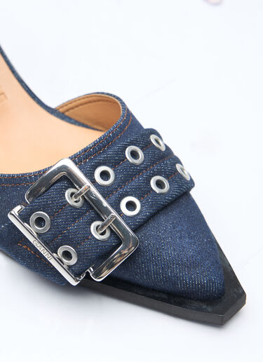 Feminine Buckle Open Cut Pumps Ganni Feminine Buckle Open Cut Pumps Navy gan0258054