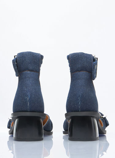 Feminine Buckle Open Cut Pumps Ganni Feminine Buckle Open Cut Pumps Navy gan0258054