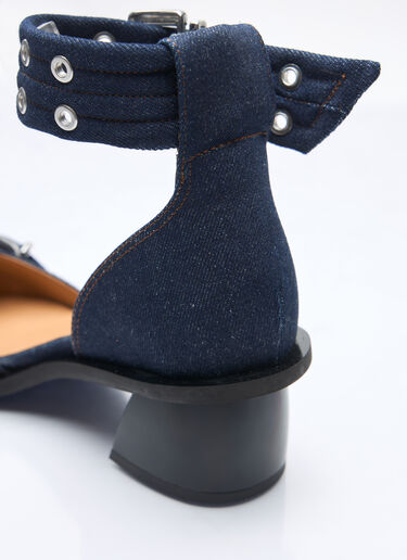 Feminine Buckle Open Cut Pumps Ganni Feminine Buckle Open Cut Pumps Navy gan0258054