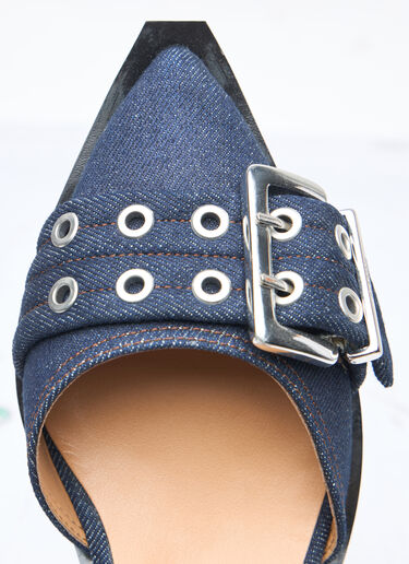Feminine Buckle Open Cut Pumps Ganni Feminine Buckle Open Cut Pumps Navy gan0258054