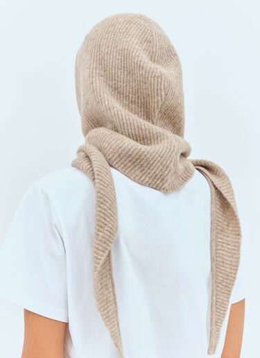 Soft Wool Balaclava GANNI Soft Wool Balaclava Beige gan0258062