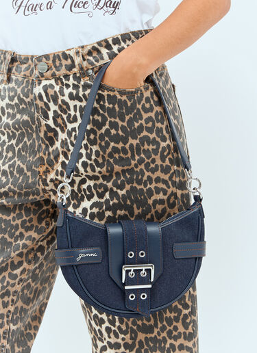 Ganni Small Bucky Crossbody Bag Navy gan0258074