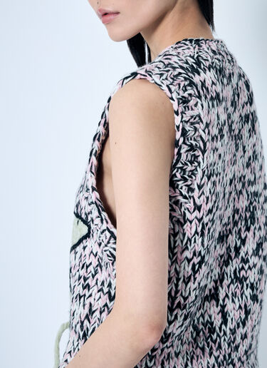 Graphic Wool Vest GANNI Graphic Wool Vest Pink gan0259046