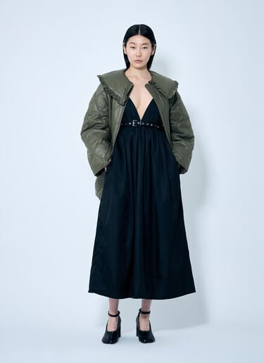 GANNI Duchesse Nylon Strap Dress Black gan0259066