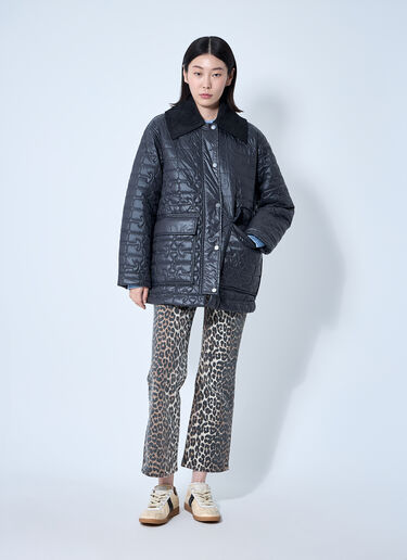 Shiny Quilted Jacket GANNI Shiny Quilted Jacket Black gan0260014