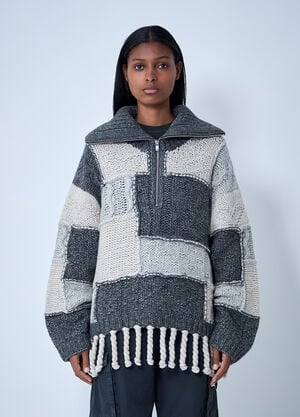 GANNI Wool-Blend Sweater Grey gan0261001