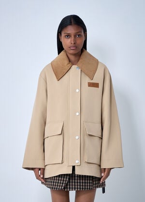 GANNI Twill Jacket Khaki gan0261006