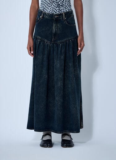 GANNI Denim Maxi Skirt Black gan0261009