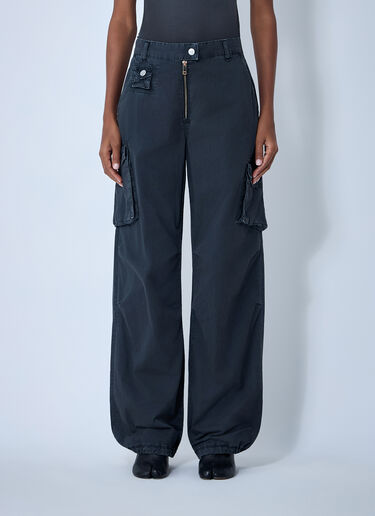 GANNI Cotton Cargo Pants Dark Grey gan0261011