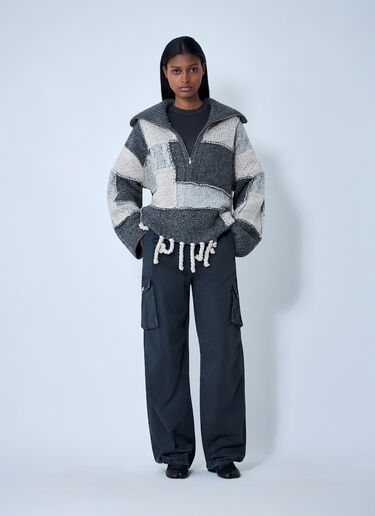 GANNI Cotton Cargo Pants Dark Grey gan0261011