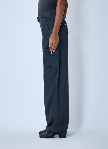 GANNI Cotton Cargo Pants Dark Grey gan0261011