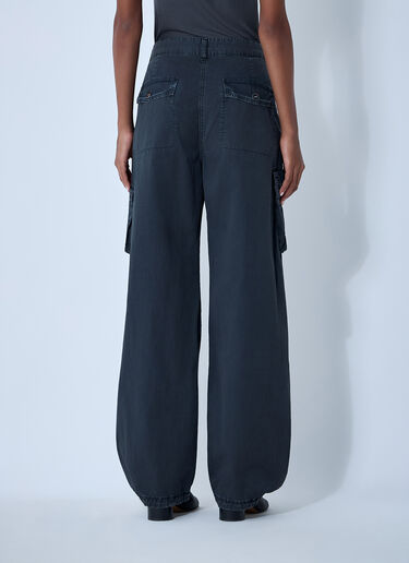 GANNI Cotton Cargo Pants Dark Grey gan0261011