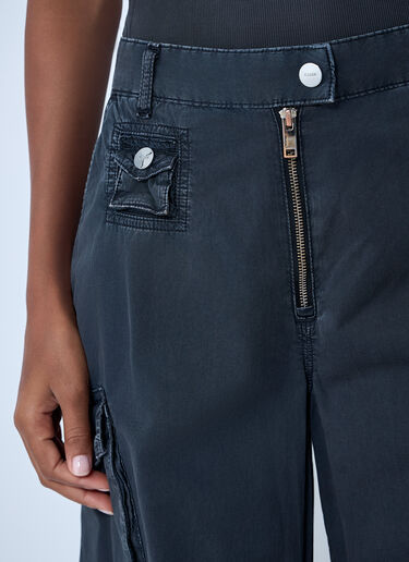 GANNI Cotton Cargo Pants Dark Grey gan0261011