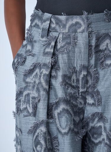 GANNI Fil Coupe Suiting Big Pleat Pants Grey gan0261012