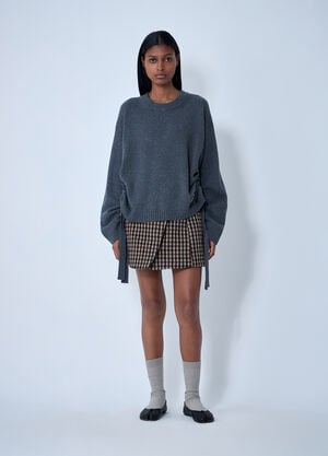 GANNI Wool-Blend Sweater Grey gan0261015