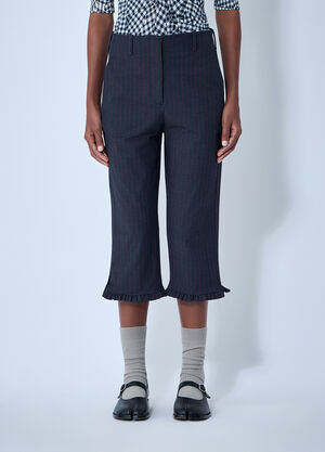 GANNI Stretch Stripe Capri Pants Grey gan0261019