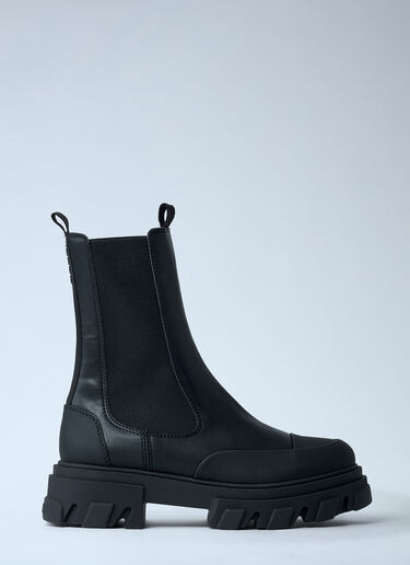Cleated Mid Chelsea Boot GANNI Cleated Mid Chelsea Boot Black gan0261022