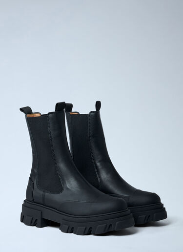 Cleated Mid Chelsea Boot GANNI Cleated Mid Chelsea Boot Black gan0261022
