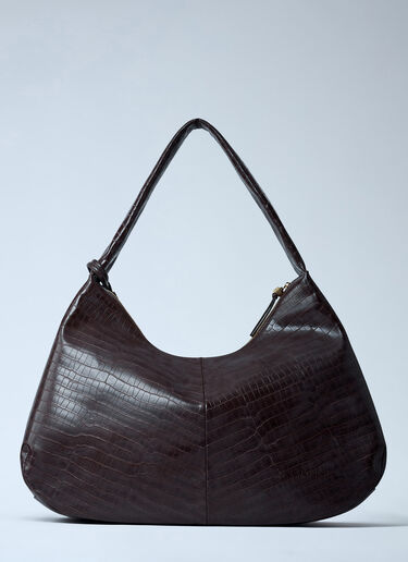 GANNI Extra Large Bou Hobo Handbag Brown gan0261036