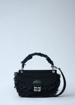 GANNI Mini Apo-G Denim Handbag Black gan0261043