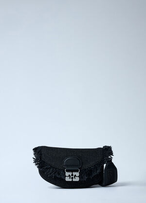 GANNI Mini Apo-G Denim Wallet On-Chain Black gan0261044