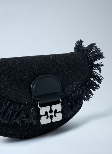 GANNI Mini Apo-G Denim Wallet On-Chain Black gan0261044