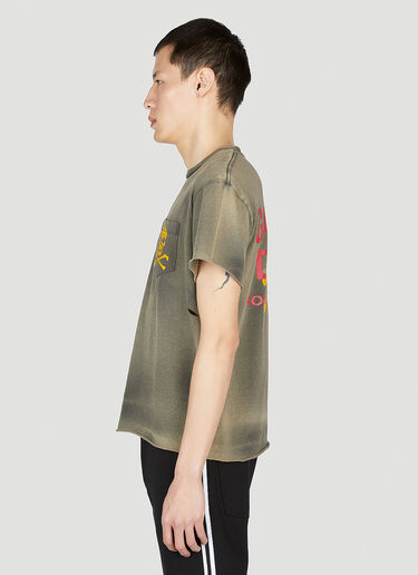 Distressed Skull Print T-Shirt Gallery Dept. Distressed Skull Print T-Shirt Grey gdp0150030