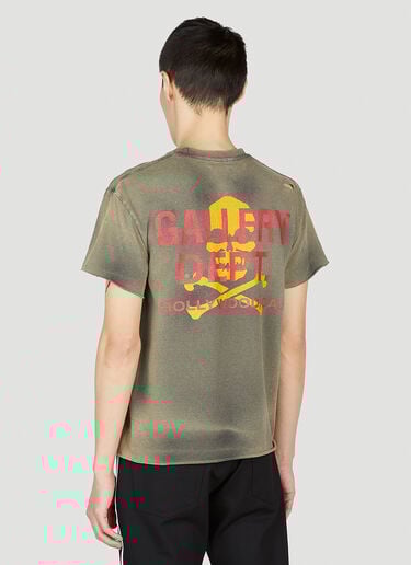 Distressed Skull Print T-Shirt Gallery Dept. Distressed Skull Print T-Shirt Grey gdp0150030