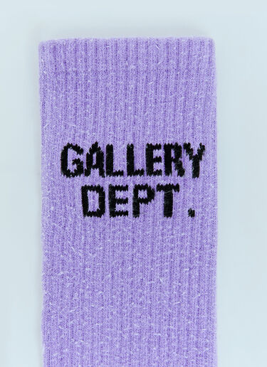 Clean Logo Jacquard Socks Gallery Dept. Clean Logo Jacquard Socks Purple gdp0152036