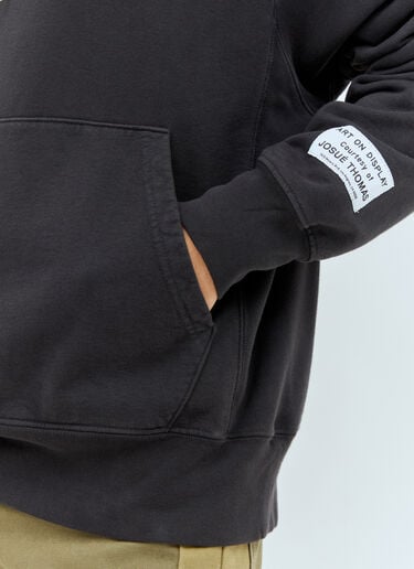 Gallery Dept. Logo Print Hooded Sweatshirt Black gdp0158013