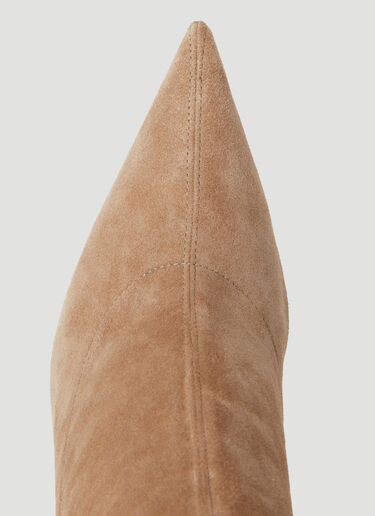 Gianvito Rossi Dunn 스웨이드 하이힐 부츠 카멜 gia0253013