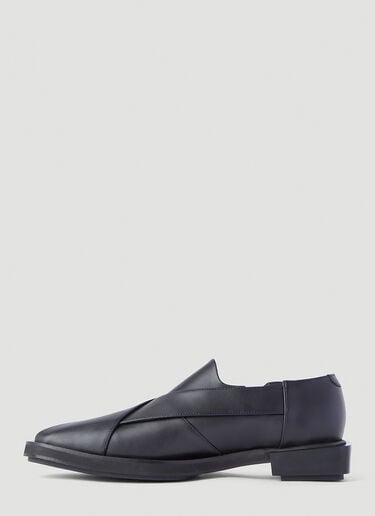 GmbH Chappal Faux-Leather Slip-Ons Black gmb0144004
