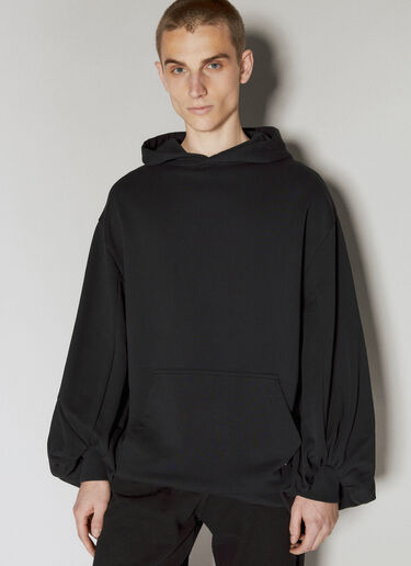Exaggerated Sleeve Hooded Sweatshirt GmbH Exaggerated Sleeve Hooded Sweatshirt Black gmb0156009