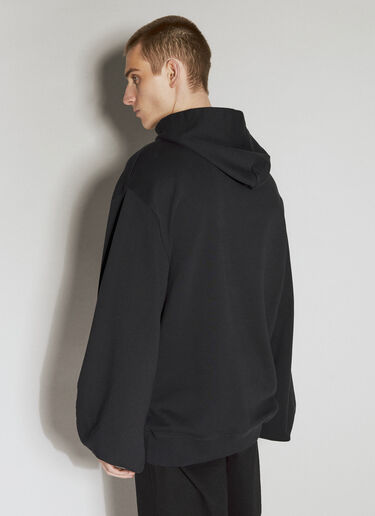 Exaggerated Sleeve Hooded Sweatshirt GmbH Exaggerated Sleeve Hooded Sweatshirt Black gmb0156009