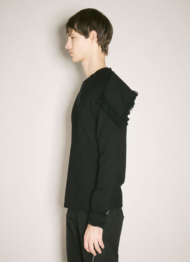 GmbH Long Sleeve Top With Shawl Black gmb0158004