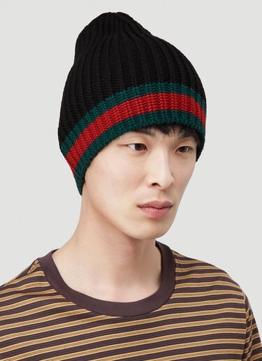 Gucci 인타르시아 니트 비니 햇 블랙 guc0139042