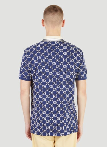 Gucci GG Supreme Polo Shirt Blue guc0145038