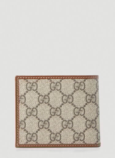 Gucci GG Logo Patch Supreme Wallet Beige guc0147139