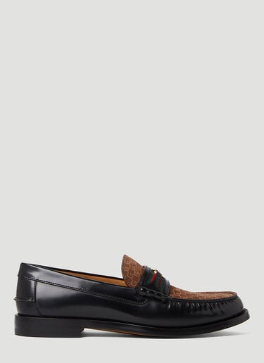 Monogram Moccasins Gucci Monogram Moccasins Black guc0151076