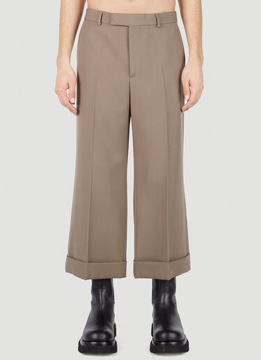 Gucci Cropped Wide Leg Pants Grey guc0152066