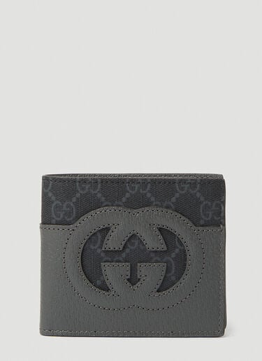 로고 컷아웃 바이폴드 지갑 Gucci 로고 컷아웃 바이폴드 지갑 다크 그레이 guc0152140