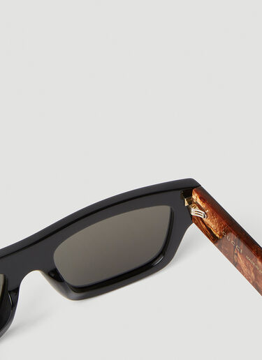 Gucci 矩形太阳镜 棕 guc0152276