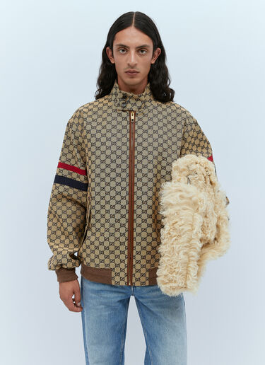 GG 면 캔버스 지퍼 재킷 Gucci GG 면 캔버스 지퍼 재킷 브라운 guc0153040