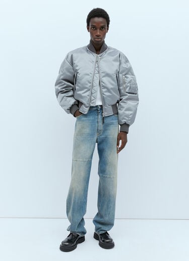 Down Bomber Jacket Gucci Down Bomber Jacket Grey guc0154014