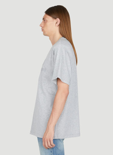 Logo Embroidery T-Shirt Gucci Logo Embroidery T-Shirt Light Grey guc0154018