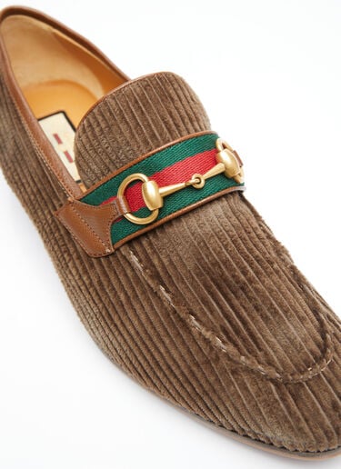 Horsebit Corduroy Loafers Gucci Horsebit Corduroy Loafers Brown guc0154023
